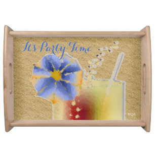 Party Time Cocktail Drink Serving Tray