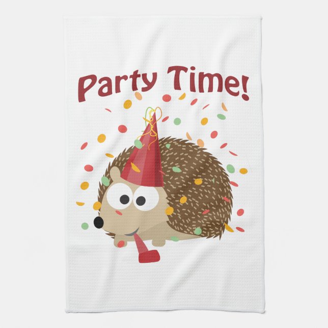 Party time! Confetti Hedgehog Towel (Vertical)