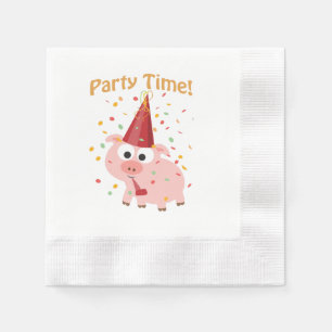 Party Time Confetti Pig Napkins