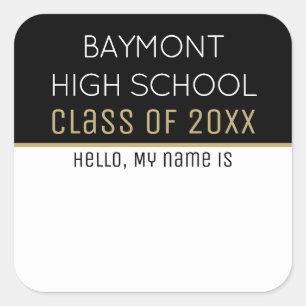 Party time! Custom class reunion name tag stickers