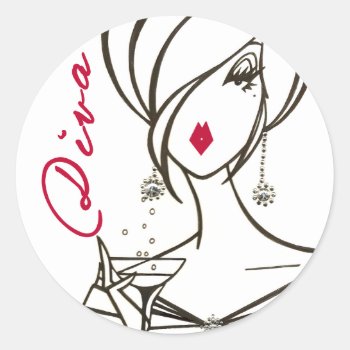 Party Time Diva Stickers - Customized by LadyDenise at Zazzle