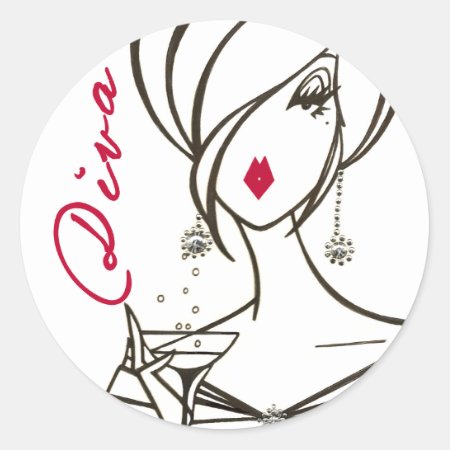 Party Time Diva Stickers - Customized