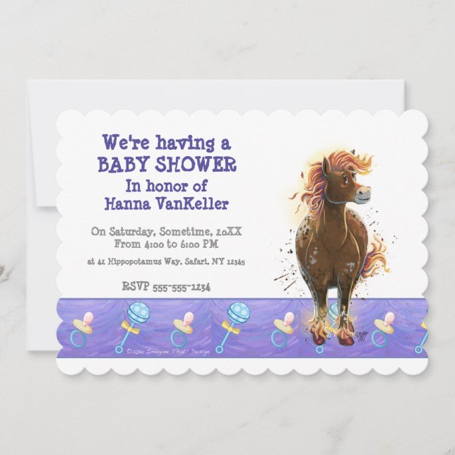 Party Time Fire Horse Invitation (Front)