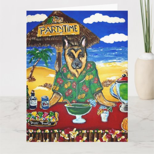 PARTY TIME GERMAN SHEPHERD CARD