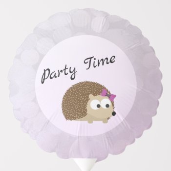 Party Time Girl Hedgehog Balloon by Egg_Tooth at Zazzle