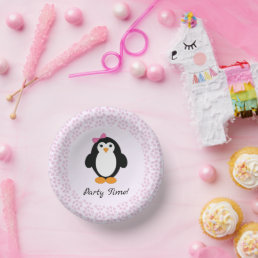 Party Time Girl Penguin Paper bowl