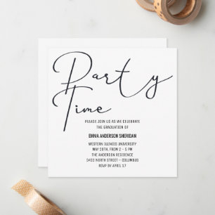 Party Time Graduation Invitation Miss Waited