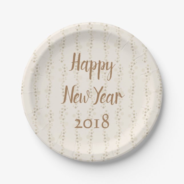 Party Time Happy New Year Paper Plates (Front)