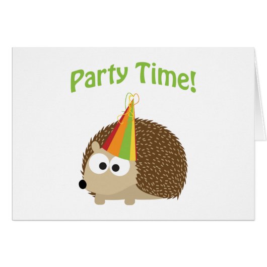 Party Time! Hedgehog Cards (Front Horizontal)
