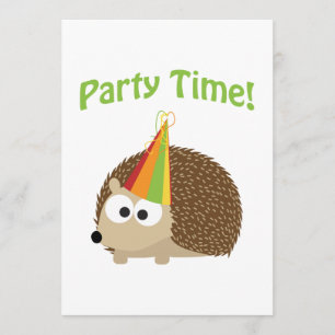 Party Time! Hedgehog Party Invitation