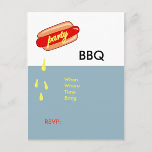 Party Time Hotdog invites