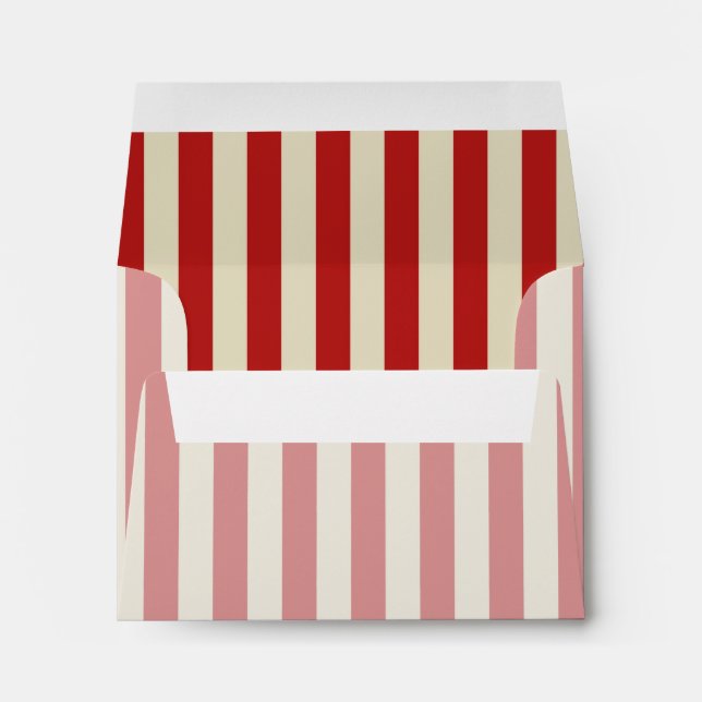 Party Time in Retro Popcorn Style Envelope (Back (Bottom))