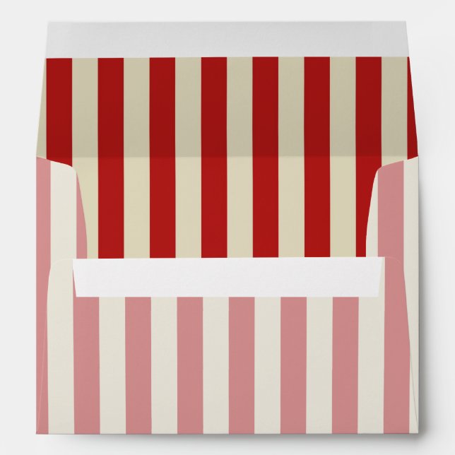 Party Time in Retro Popcorn Style Envelope (Back (Bottom))
