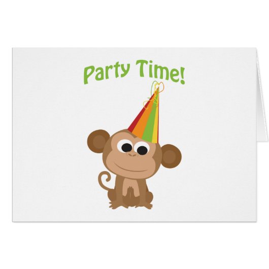 Party time monkey cards (Front Horizontal)