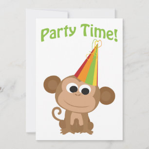 Party Time! Monkey Party Invitation