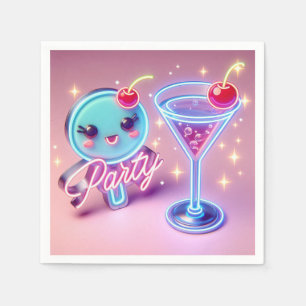 Party Time Neon Pink Napkins