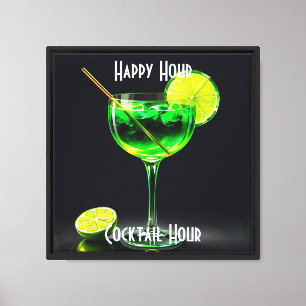 Party Time Neon Popular Personalized Canvas Print