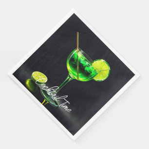 Party Time Neon Popular Personalized Paper Dinner Napkins