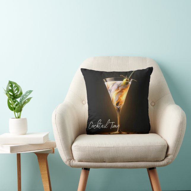 Party Time Neon Trendy Personalized Throw Pillow (Chair)