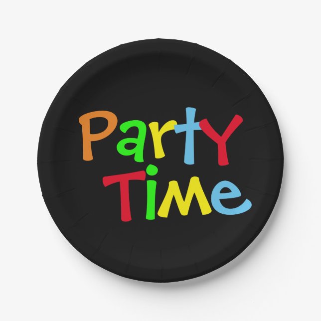 Party Time Paper Plates (Front)