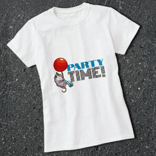 PARTY TIME! Party Possum Funny Floating Opossum T-Shirt