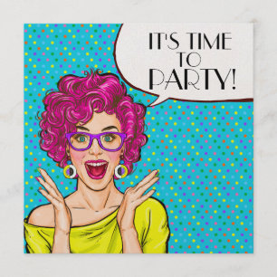 Party Time Pop Art Invitation