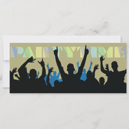 Party Time Silhouettes Invitation