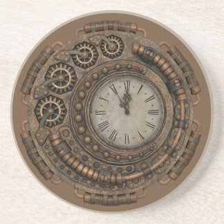 Party Time Steampunk Style Sandstone Coaster