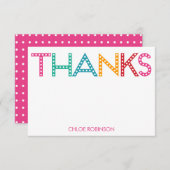 Party Time Thank You Cards - Blue (Front/Back)