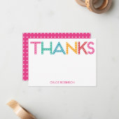 Party Time Thank You Cards - Blue (Front/Back In Situ)