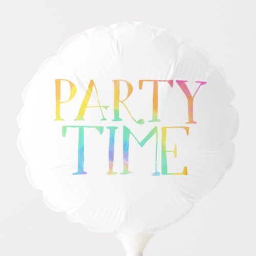 Party Time Tie Dye Birthday Balloon