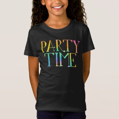 Party Time Tie Dye Birthday T_Shirt