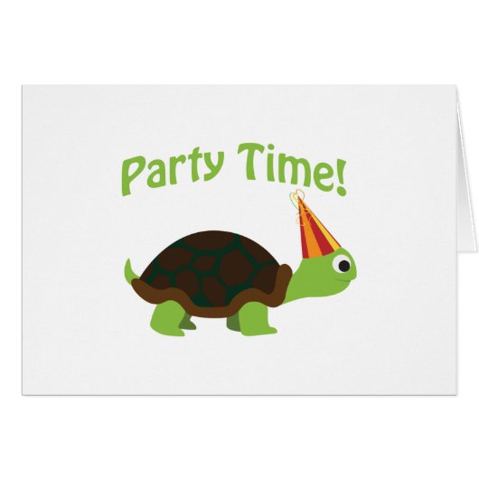 Party time! turtle cards (Front Horizontal)