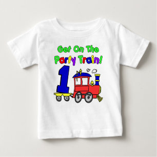 Party Train First Birthday Baby T-Shirt