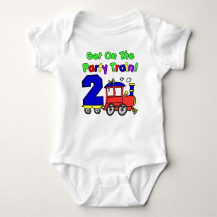 Party Train Second Birthday Baby Bodysuit