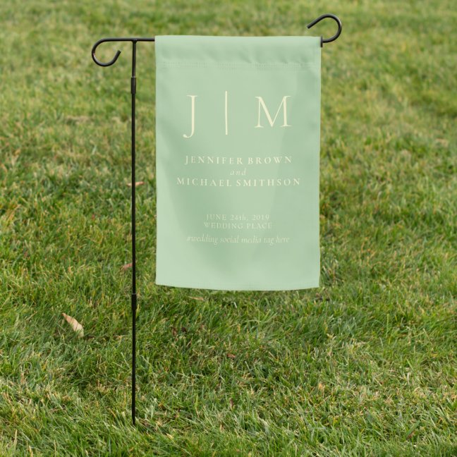 Party Trend Modern Classic Simple Pistachio Cream Garden Flag