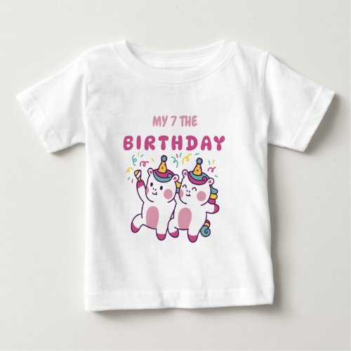 Party unicorn design baby T_Shirt
