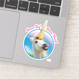 Party Unicorn Horse And Rainbow Sticker