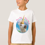 Party Unicorn Horse And Rainbow T-shirt at Zazzle