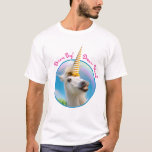 Party Unicorn Horse And Rainbow T-shirt at Zazzle
