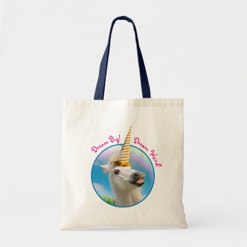 Party Unicorn Horse And Rainbow Tote Bag