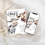 Party Until The Cows Come Home | Birthday Party Invitation<br><div class="desc">Kick your birthday festivities off with a bang using our cow-themed watercolor invites! These playful and unique invitations are designed to cater to all ages and genders, setting the fun-filled vibe for an unforgettable party. Our invites are more than just paper, they're the beginning of a joyous celebration. Are you...</div>