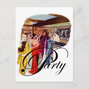 Party Vintage art deco fashion style Invitation