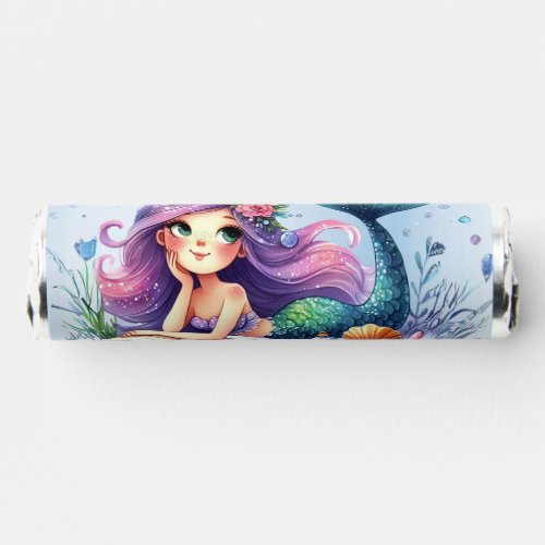 Party Watercolor Mermaid Sea Life Cute Beautiful Breath Savers Mints