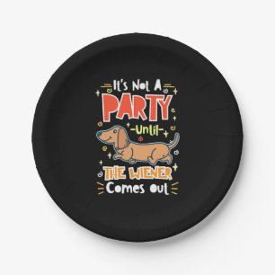 Party With My Dachshunds Paper Plates