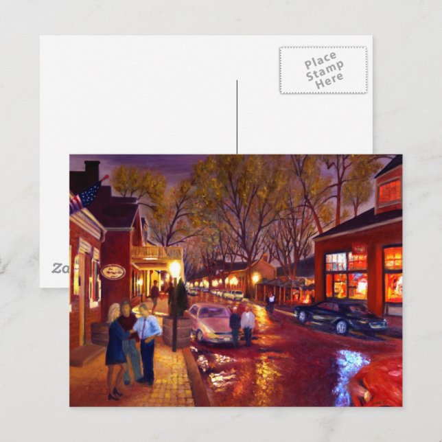 Party with Purple Red Yellow Blue Postcard (Front/Back)