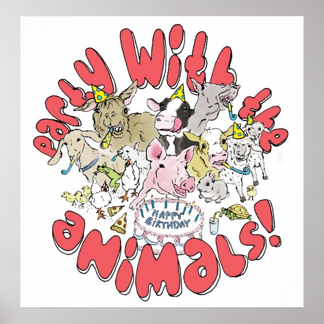 PARTY WITH THE ANIMALS POSTER (Front)