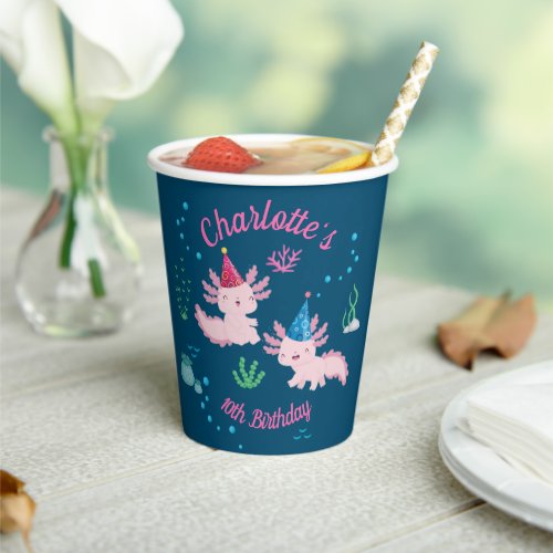 Party with the Axolotls Birthday Party Paper Cups