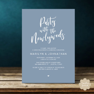 Party With The Newlyweds Rustic Wedding Dinner  Invitation
