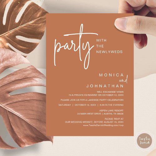 Party With The Newlyweds Wedding Dinner Invitation